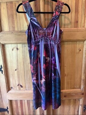 Women’s Purple Floral Maxi Dress - Unbranded